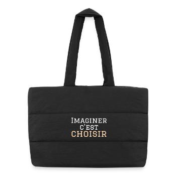 imaginer c'est choisir - Sac shopping matelassé - noir - Devant