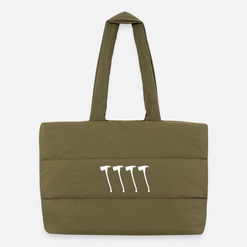 Croquis de hache de pompier Sac shopping matelassé