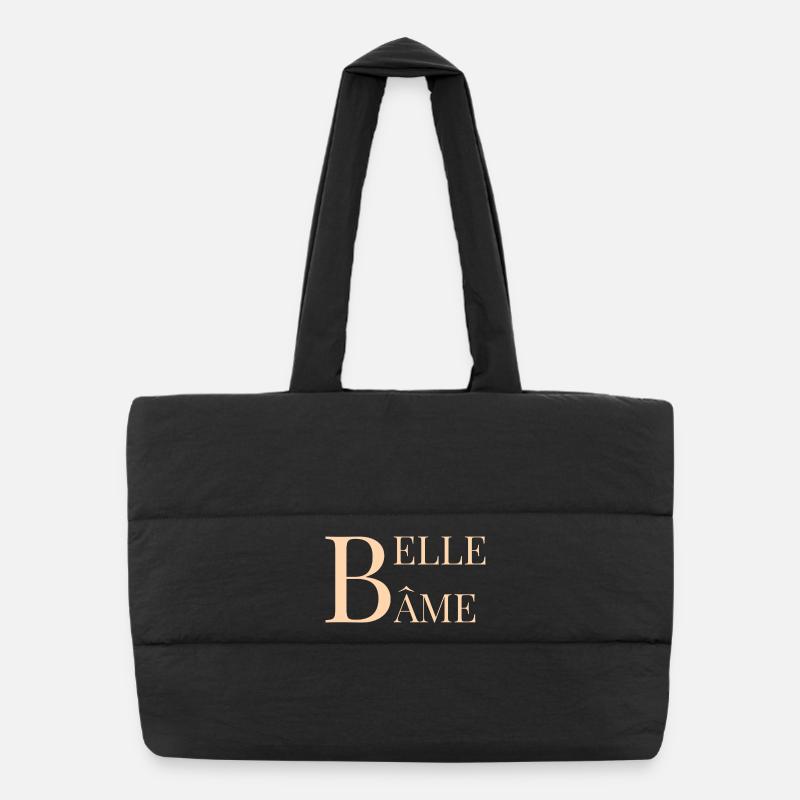 belle âme - Sac shopping matelassé - noir
