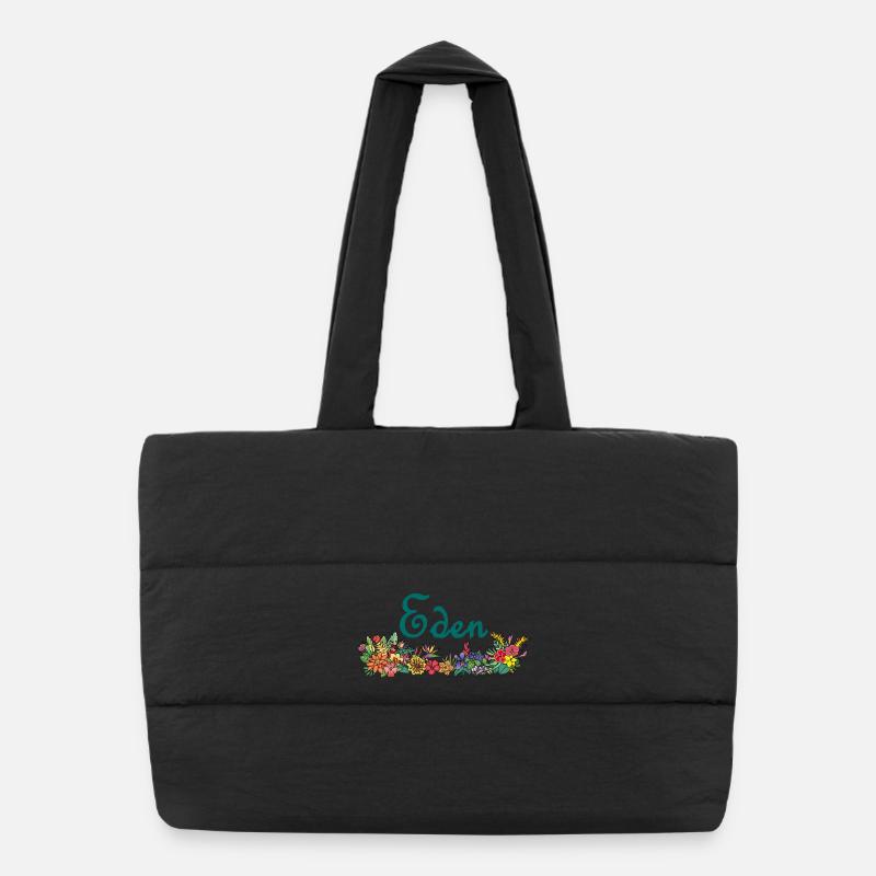 Fleurs et paradis Sac shopping matelassé