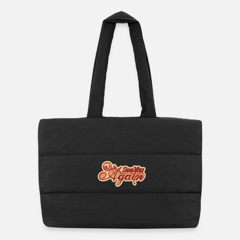 À bientôt Lettrage Sac shopping matelassé