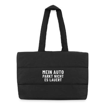 Mein Auto parkt nicht es lauert - Puffer-Einkaufstasche - Schwarz - Vorne