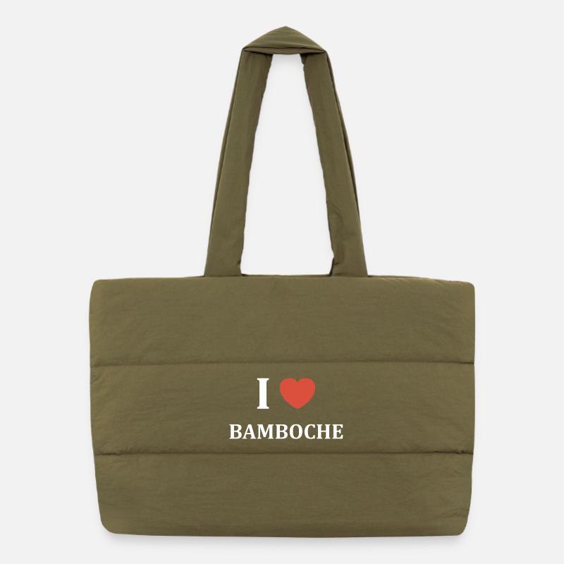 Ich mag Bamboche Puffer-Einkaufstasche