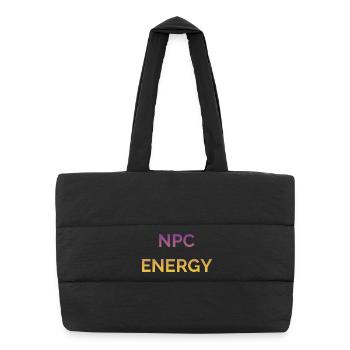 NPC Energie Gradient Logo - Puffer-Einkaufstasche - Schwarz - Vorne