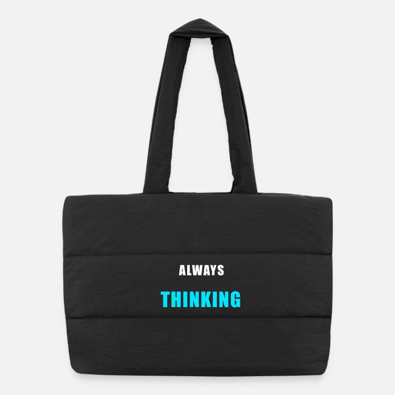 Toujours en train de réfléchir – Sur-pensée minimaliste Sh Sac shopping matelassé