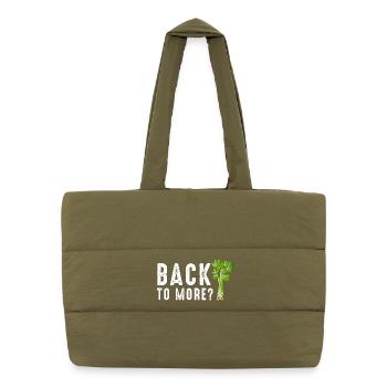 Back To More Celery - Puffer Shopping Bag - safari green - Front