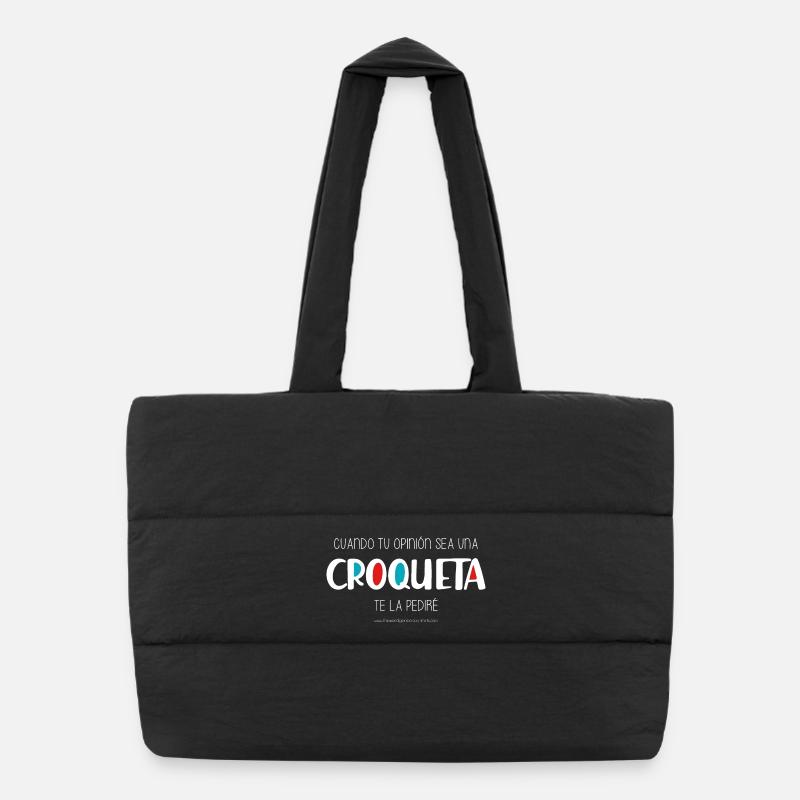 Croquette (foncée) Sac shopping matelassé
