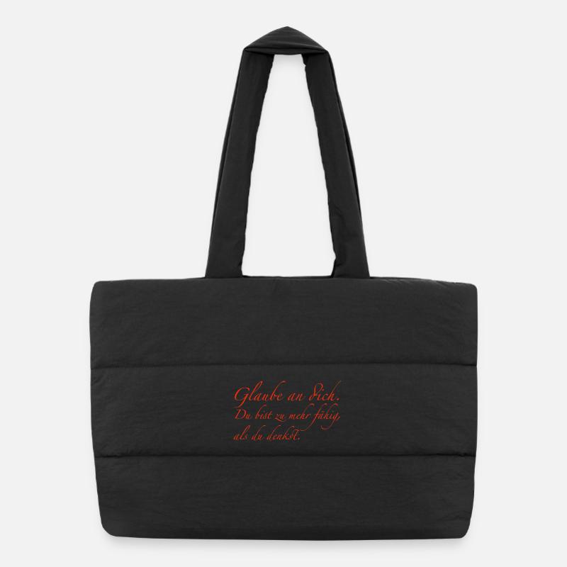 Croyez en vous Sac shopping matelassé