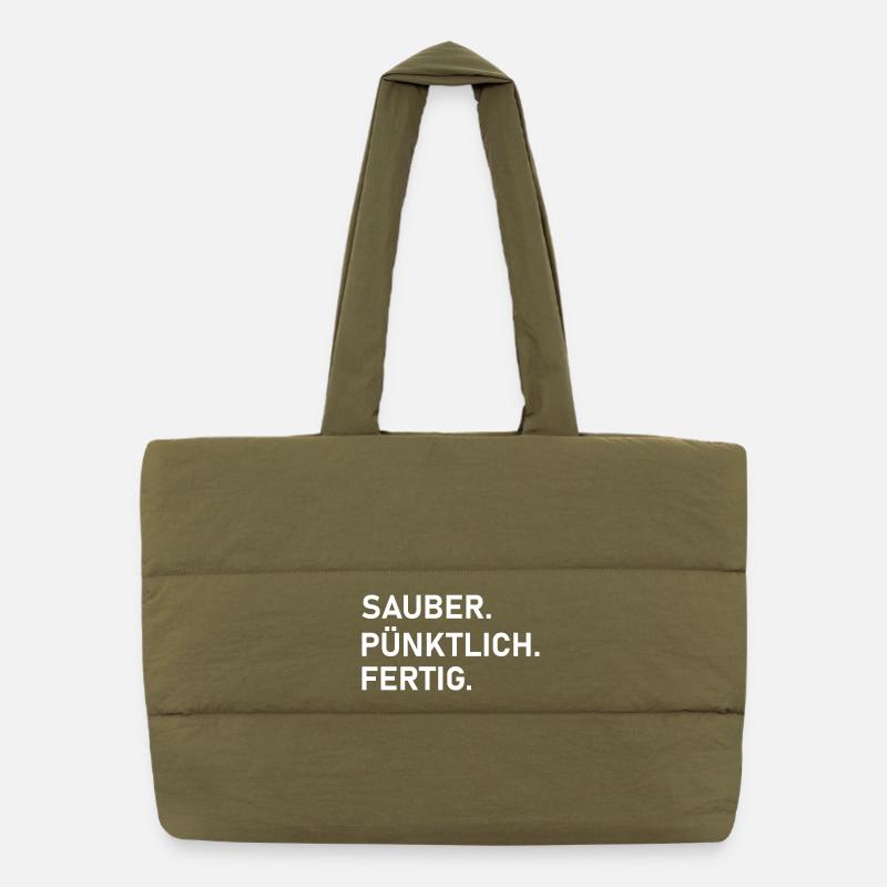 Propre. A temps. Travail professionnel. Sac shopping matelassé