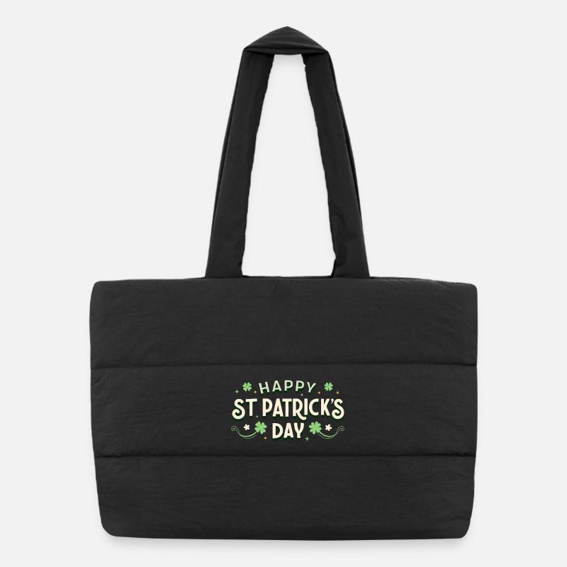 St. Patrick's Day Colorful and Festive Puffer Shopping Bag