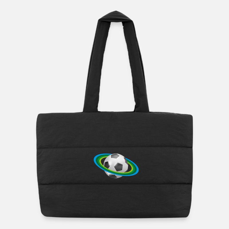 Fußball Ringe, Soccer, Puffer-Einkaufstasche