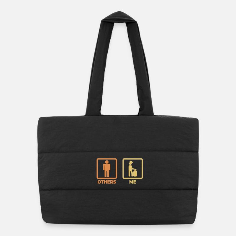Figurine de bâton de cuisinier Sac shopping matelassé