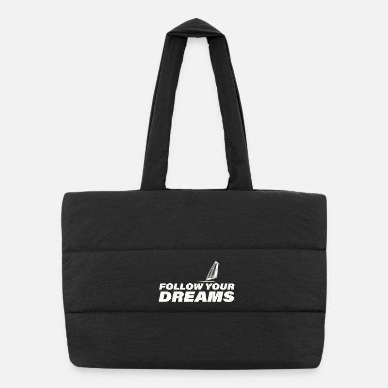 FOLLOW YOUR DREAMS Puffer Shopping Bag