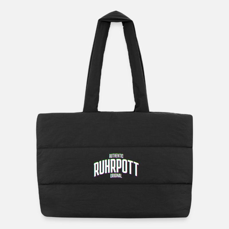Région de la Ruhr Ruhrpott Effet Glitch original Sac shopping matelassé