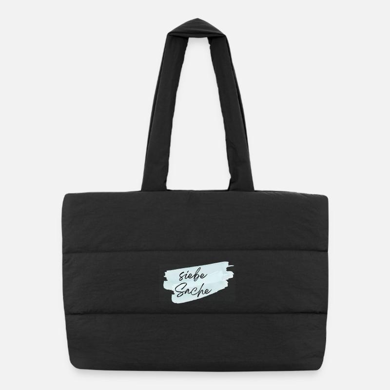 Septième chose - Sac shopping matelassé - noir