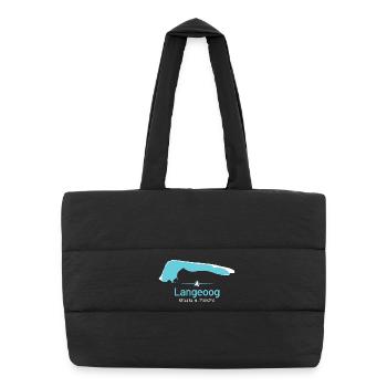 Langeoog | Design Map - Puffer Shopping Bag - black - Front