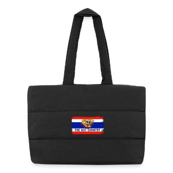 La Thaïlande, le pays chaud - Sac shopping matelassé - noir - Devant