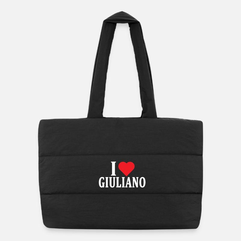 T-Shirt Ich liebe Giuliano T-Shirt Geschenkidee Puffer-Einkaufstasche