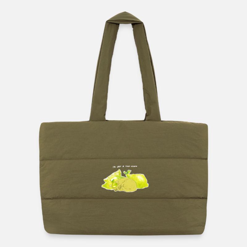 JUSTE UN TOUT PETIT CITRON Sac shopping matelassé