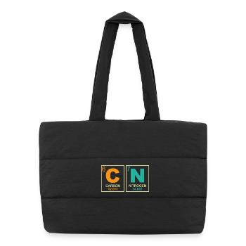 67 Meme Funny Teacher Science Periodic Table Retro - Puffer Shopping Bag - black - Front