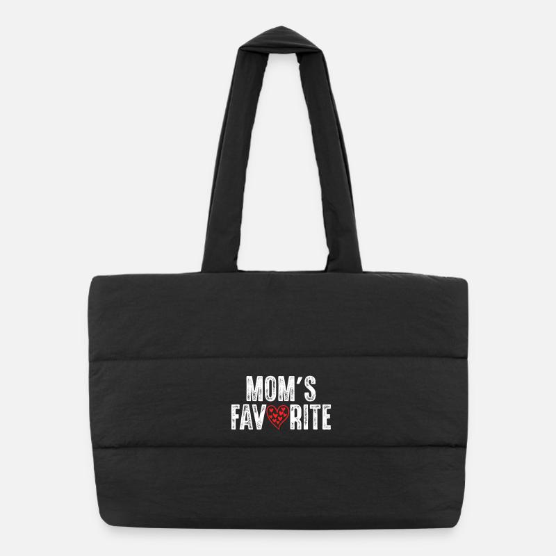 Le préféré de maman - Sac shopping matelassé - noir