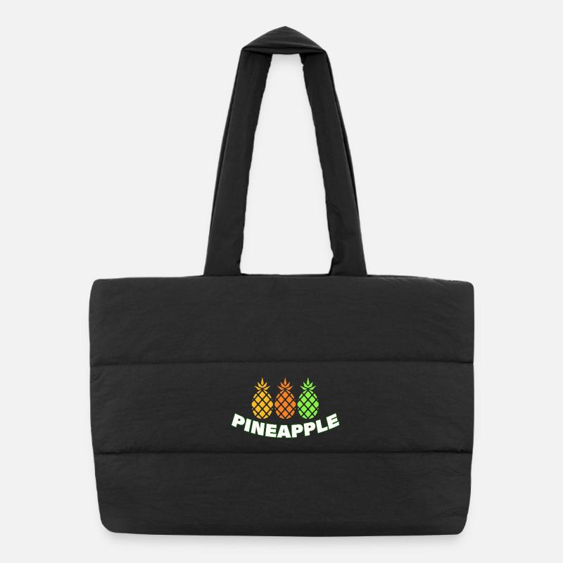 Pineapple Puffer Shopping Bag