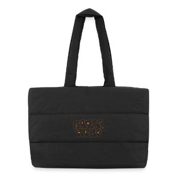 Orange Graffiti Karlsruhe Souvenir - Puffer Shopping Bag - black - Front