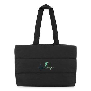 Biathlon Heartbeat Biathlete - Puffer Shopping Bag - black - Front