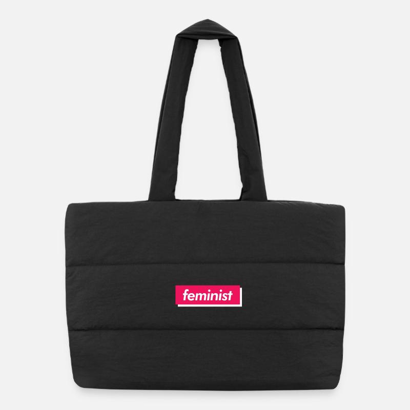 feminist Puffer Shopping Bag