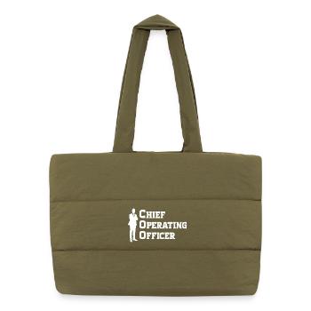 COO - Chief Operating Officer - Sac shopping matelassé - safari green - Devant