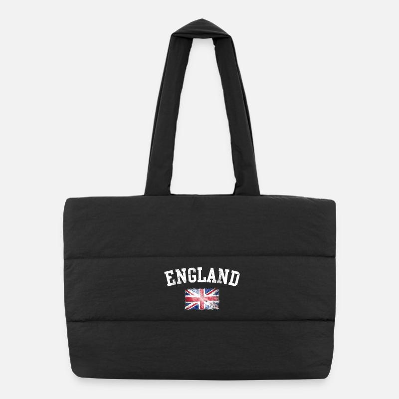 England Icon — Distressed UK Flag Puffer Shopping Bag
