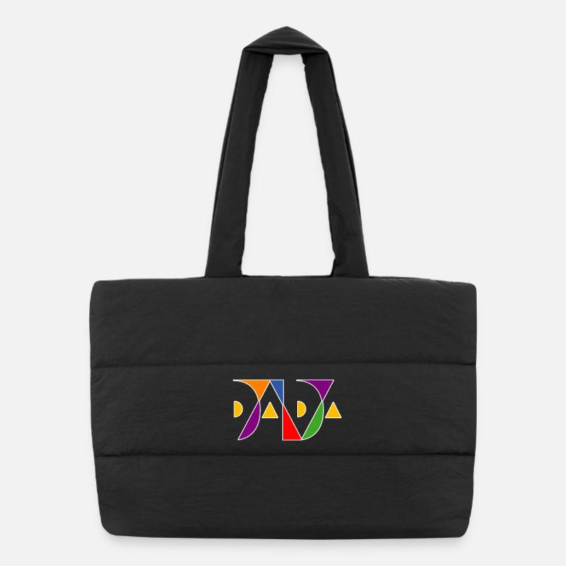 DADA ist bunt! - Puffer-Einkaufstasche - Schwarz