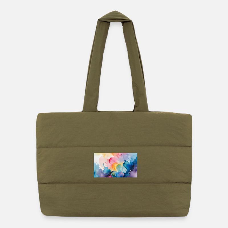Aquarelle Explosion Art Design Sac shopping matelassé