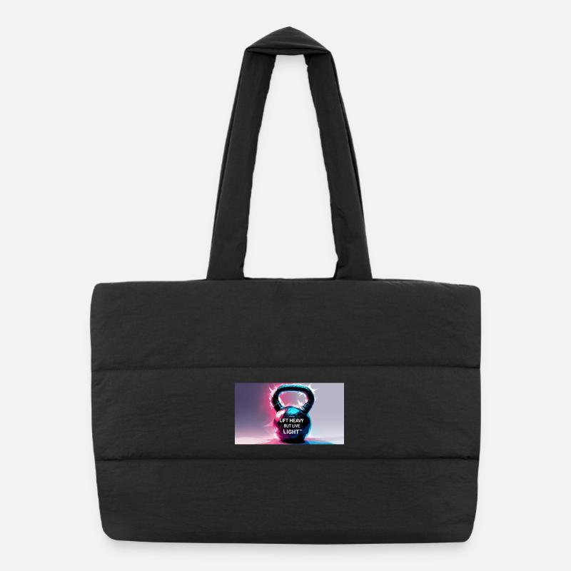 Kettelball with motivational slogan Puffer Shopping Bag