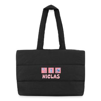 Nicholas - Puffer Shopping Bag - black - Front