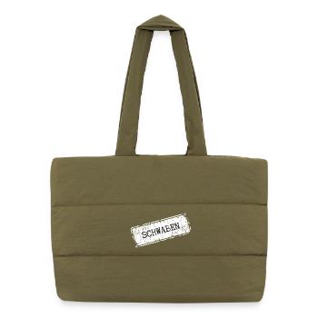 Swabia City Name Design - Puffer Shopping Bag - safari green - Front