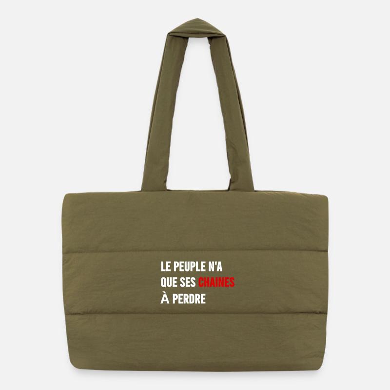 Le peuple n'a que ses chaînes à perdre  Sac shopping matelassé