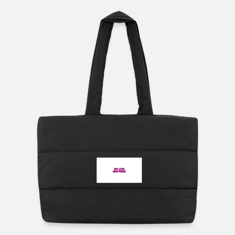 MY_LIVE_MATTERS_- - Sac shopping matelassé - noir