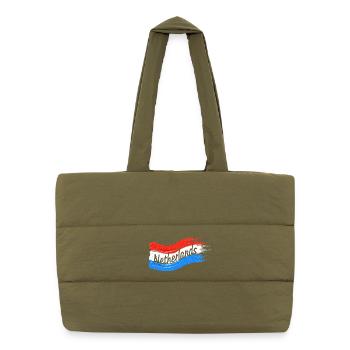 Niederlande Fahne - Puffer-Einkaufstasche - safari Green - Vorne
