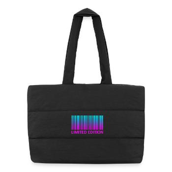 LIMITED EDITION - BARCODE - Puffer Shopping Bag - black - Front