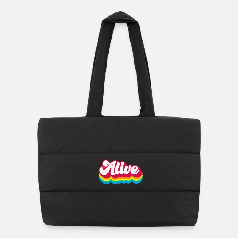 Alive - Rétro Rainbow 70s Sac shopping matelassé
