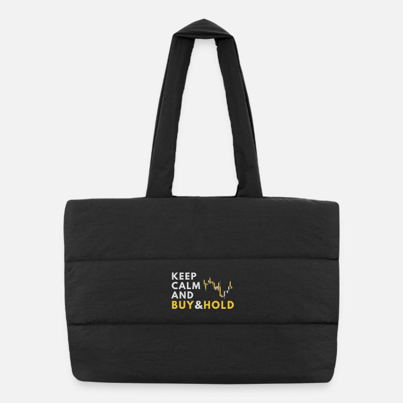 Keep Calm - Buy & Hold Investor Puffer Shopping Bag