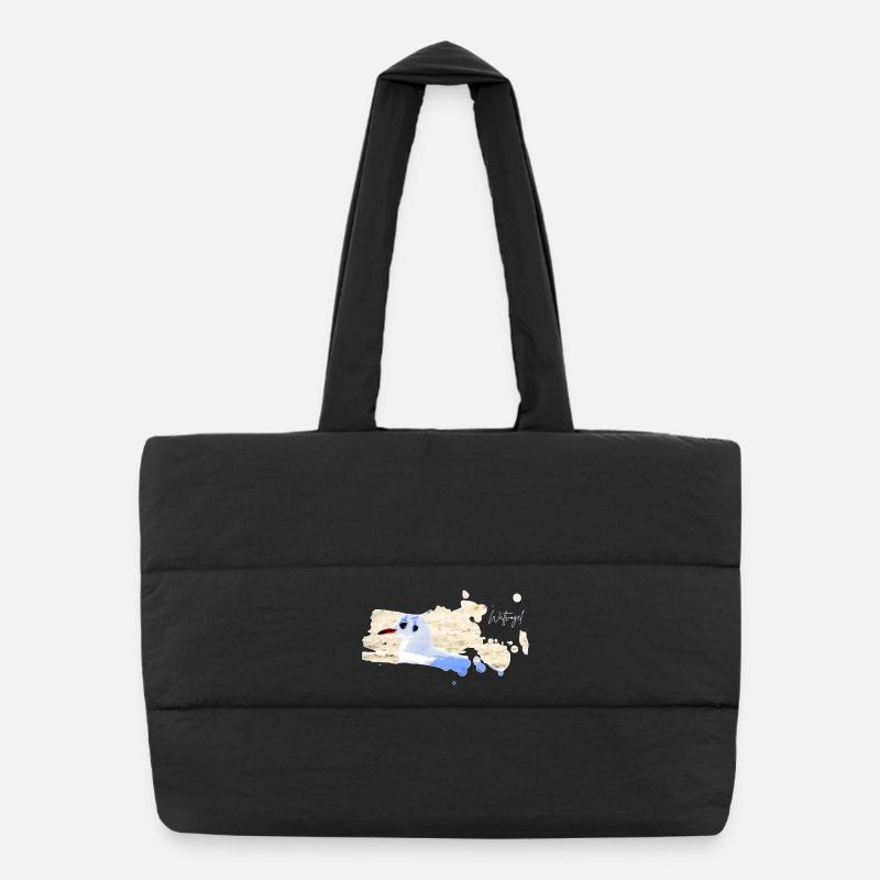 Oiseau échassier Mouette de la mer du Nord Sac shopping matelassé