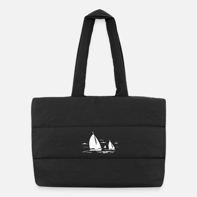 Voile - Sac shopping matelassé - noir