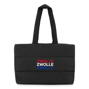 ZWOLLE Pays-Bas Drapeau des Pays-Bas - Sac shopping matelassé - noir - Devant