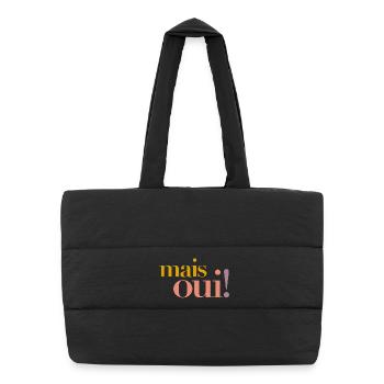 Oh ! –L’attitude française face à la vie - Sac shopping matelassé - noir - Devant