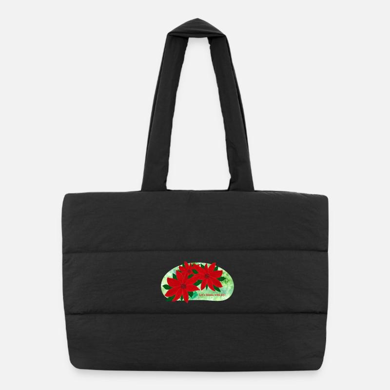 Poinsettia Sac shopping matelassé
