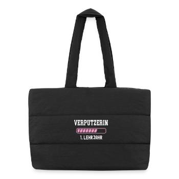 Plasterer apprenticeship 1 year apprenticeship plasterer - Puffer Shopping Bag - black - Front