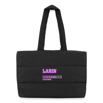 Geburt Larin - Puffer-Einkaufstasche - Schwarz - Vorne