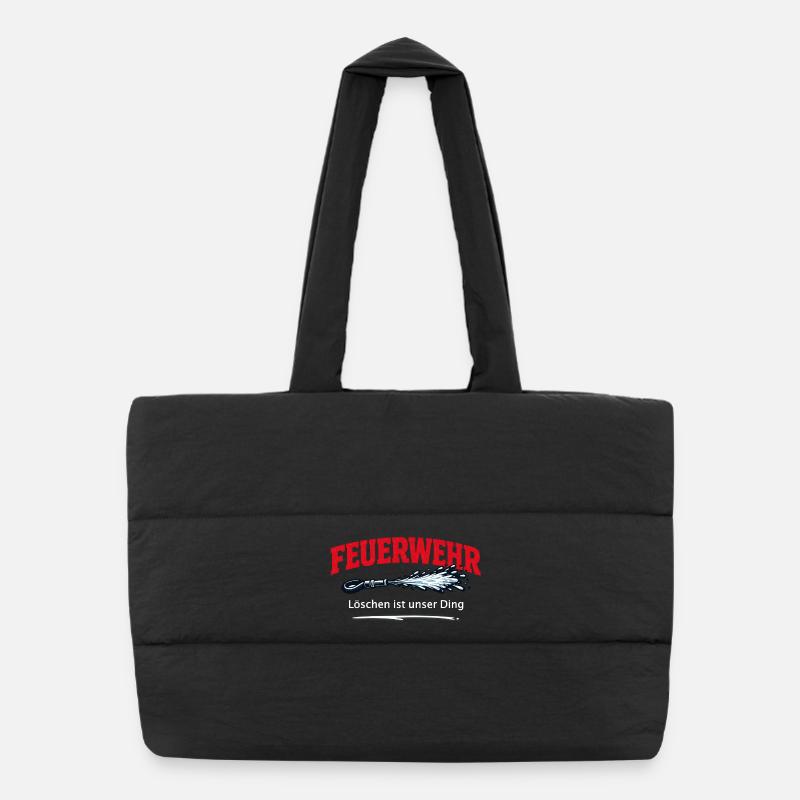 Feuerwehr Spruch Löschen ist Unser Ding Puffer-Einkaufstasche